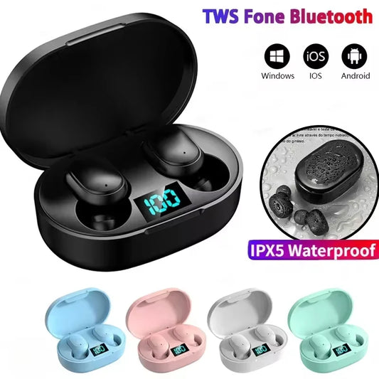 TWS Bluetooth Headset Wireless Earbuds E6S Noise Cancelling Earphones with Microphone Headphones